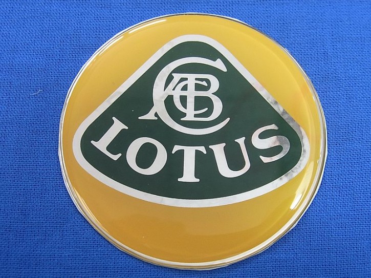 Lotus Emblem Aufkleber gelb/grün 53 mm