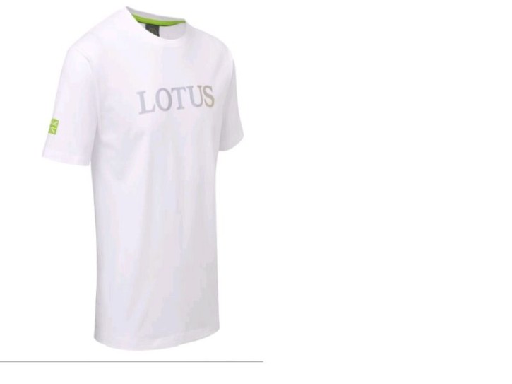 Lotus T-Shirt weiß in XXXL
