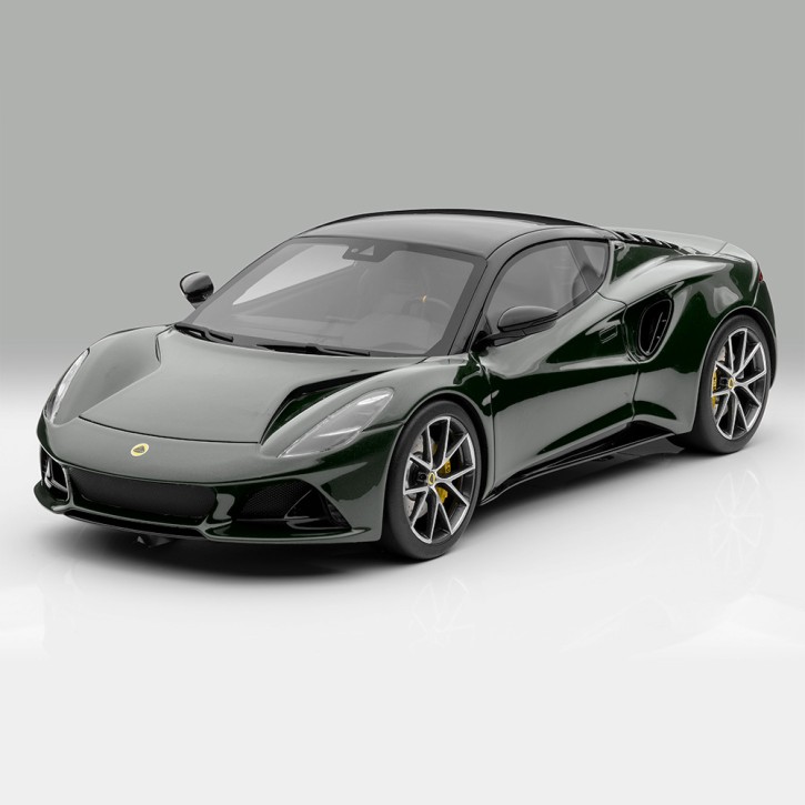 Lotus Emira Scale Model 1:18 Dark Verdant Green