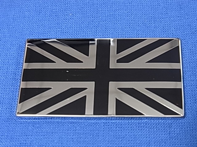 Union Jack "flag" enamelled black - Edition  50 x 30 mm