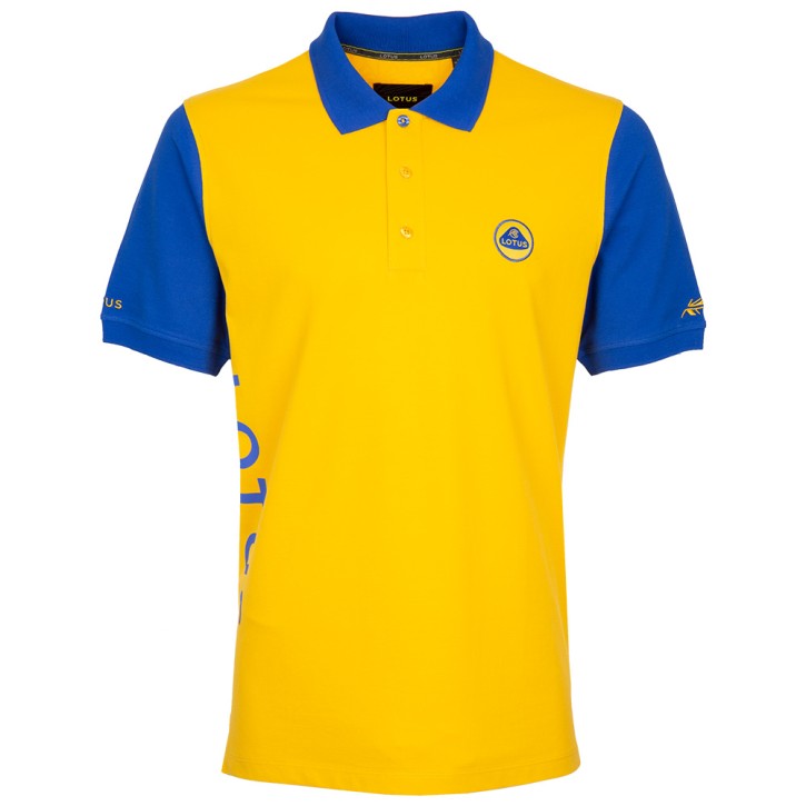 Lotus Männer Polo Shirt gelb/blau