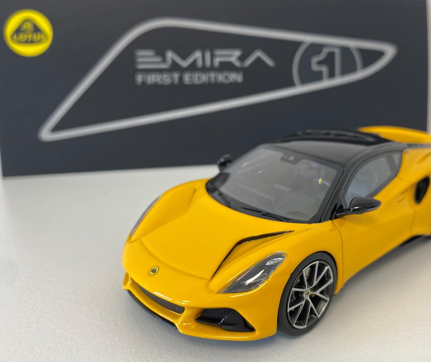 Lotus Emira Scale Model 1:43 Hethel Yellow