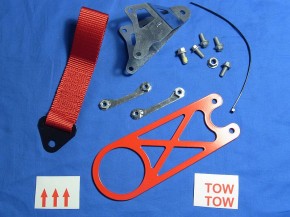 Front and rear towing eye kit