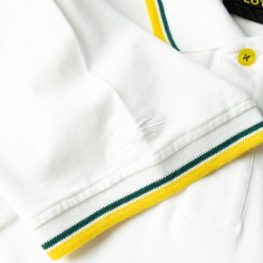 Lotus Männer Polo Shirt weiß XL