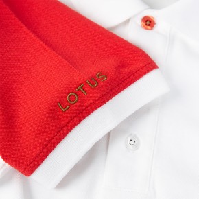 Lotus Männer Polo Shirt weiß/rot 2XL