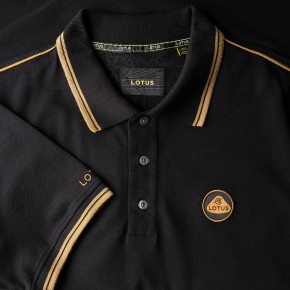 Lotus Männer Polo Shirt schwarz/gold 2XL