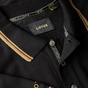 Lotus Men`s Polo Shirt black/gold 2XL