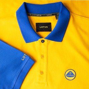 Lotus Männer Polo Shirt gelb/blau 2XL