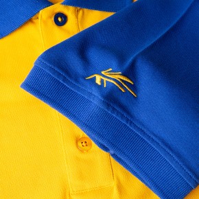Lotus Männer Polo Shirt gelb/blau XL
